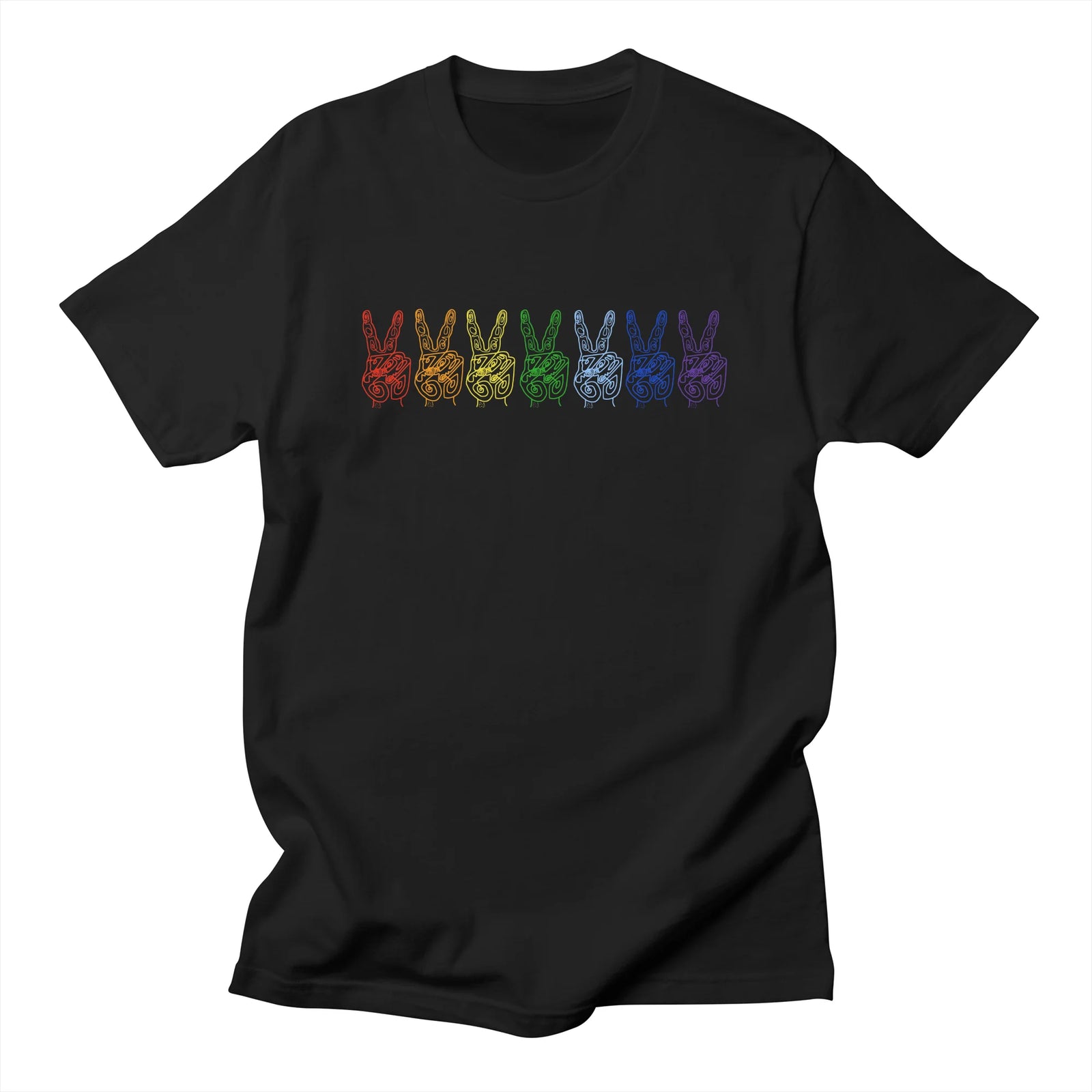 Rainbow Peace Signs