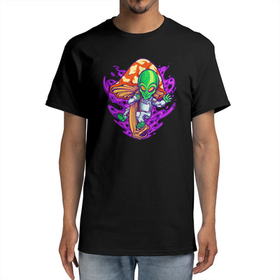 Alien Flying On A Magic Mushroom
