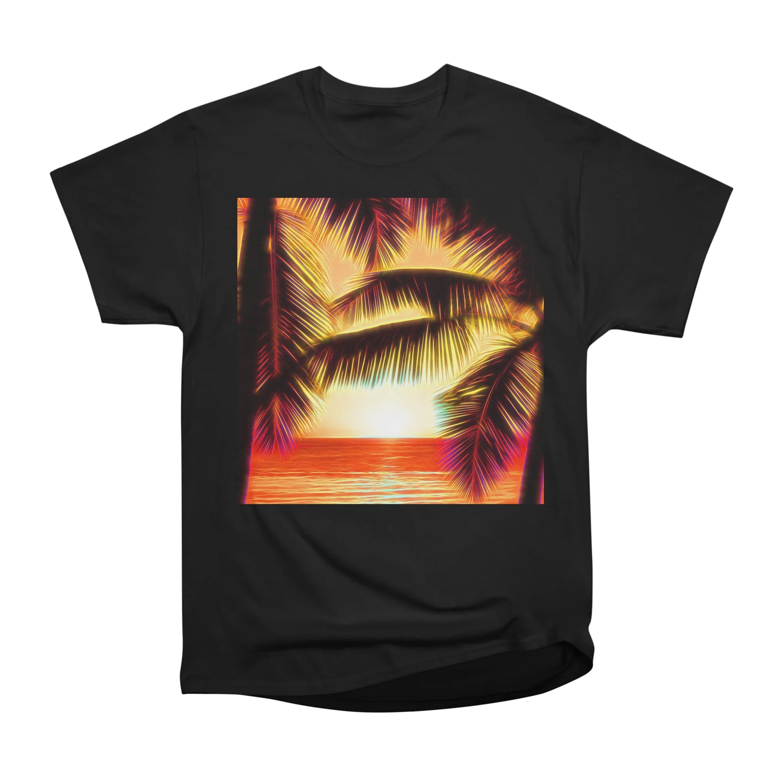 tropical palm leaves