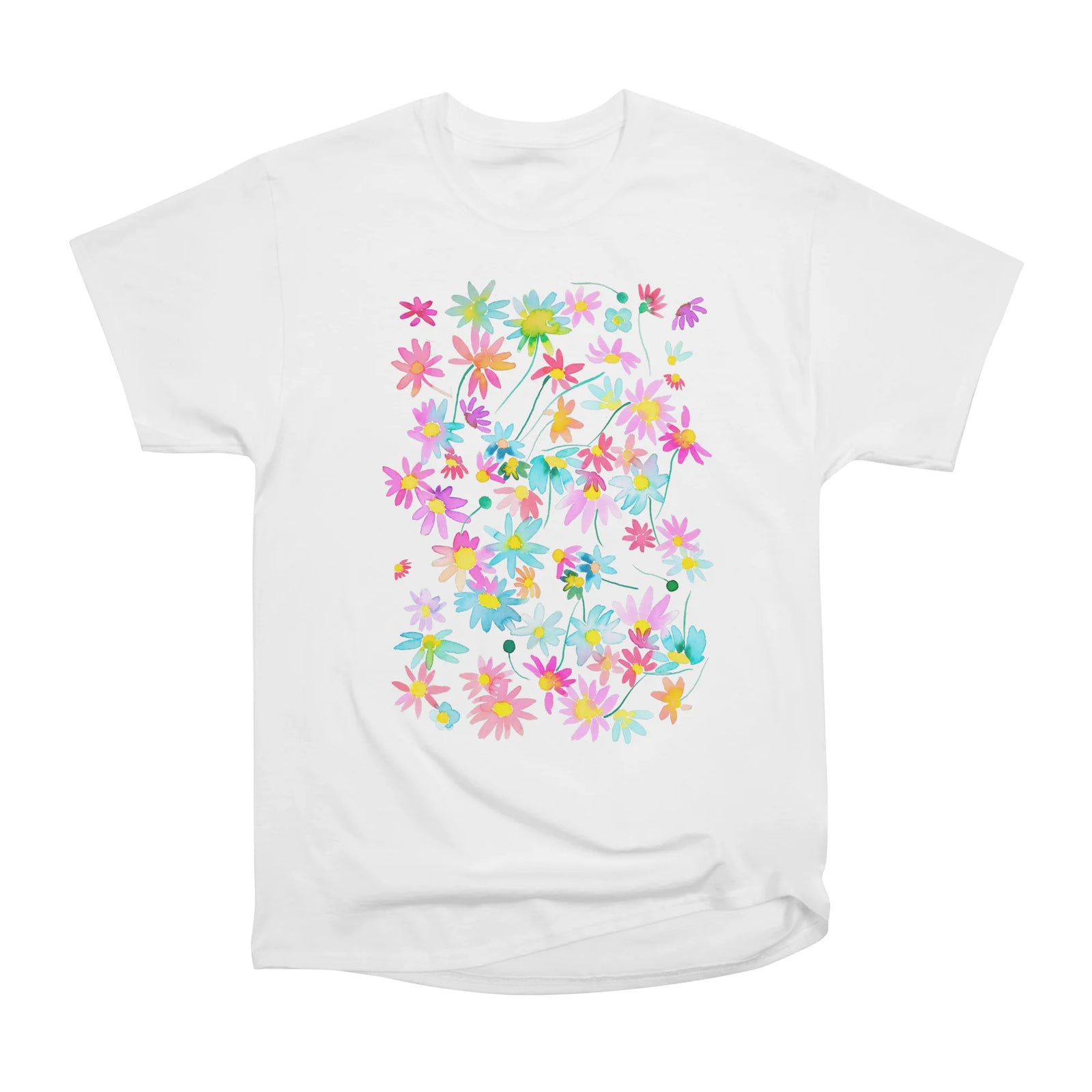 Watercolor Sweet Floral Daisies