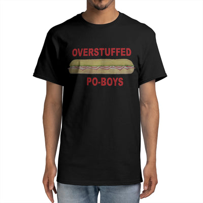 NOLA 'Nacular Overstuffed Poboys sign Lester Carey t-shirt