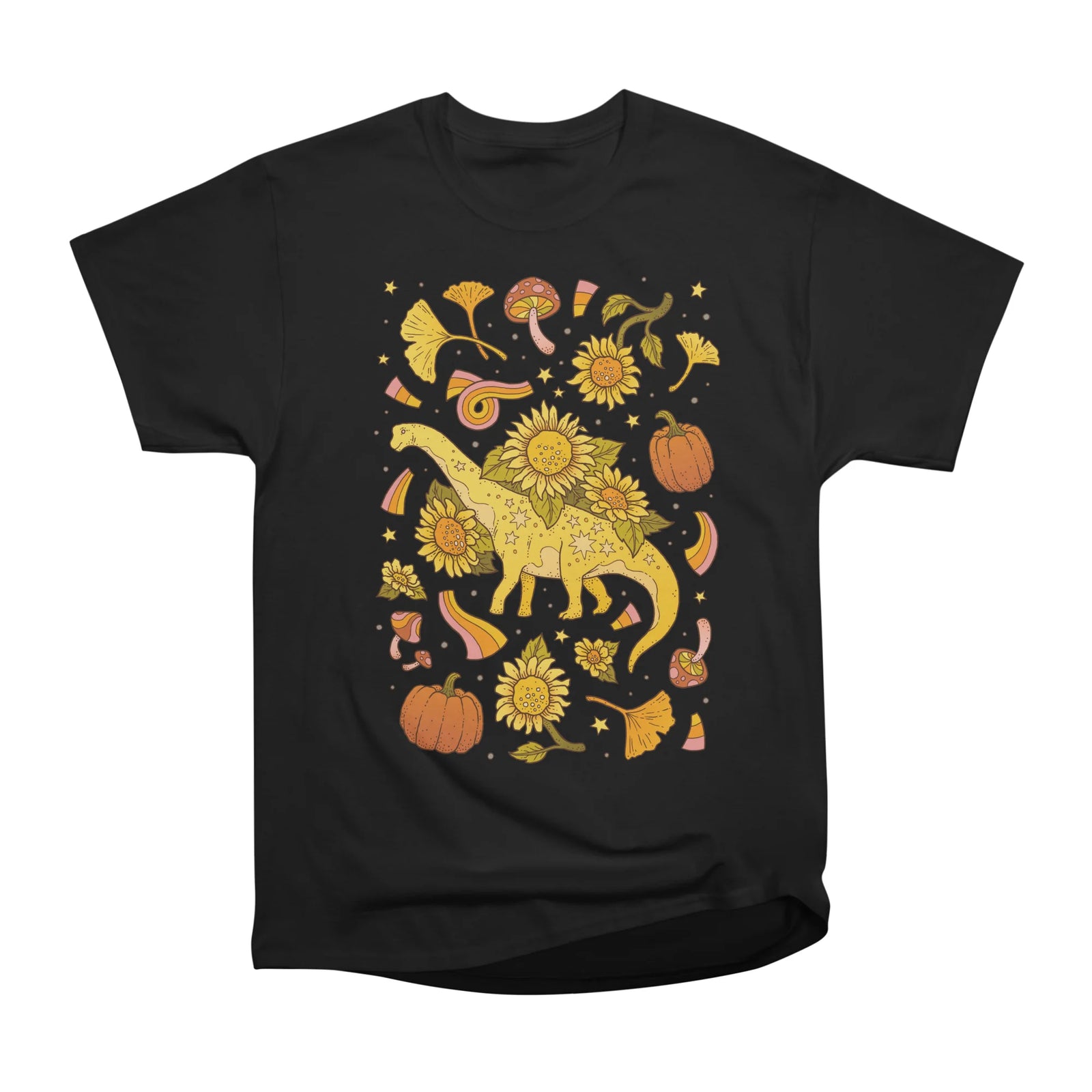 Autumn Camarasaurus | Fall Dinosaur Sunflower Art