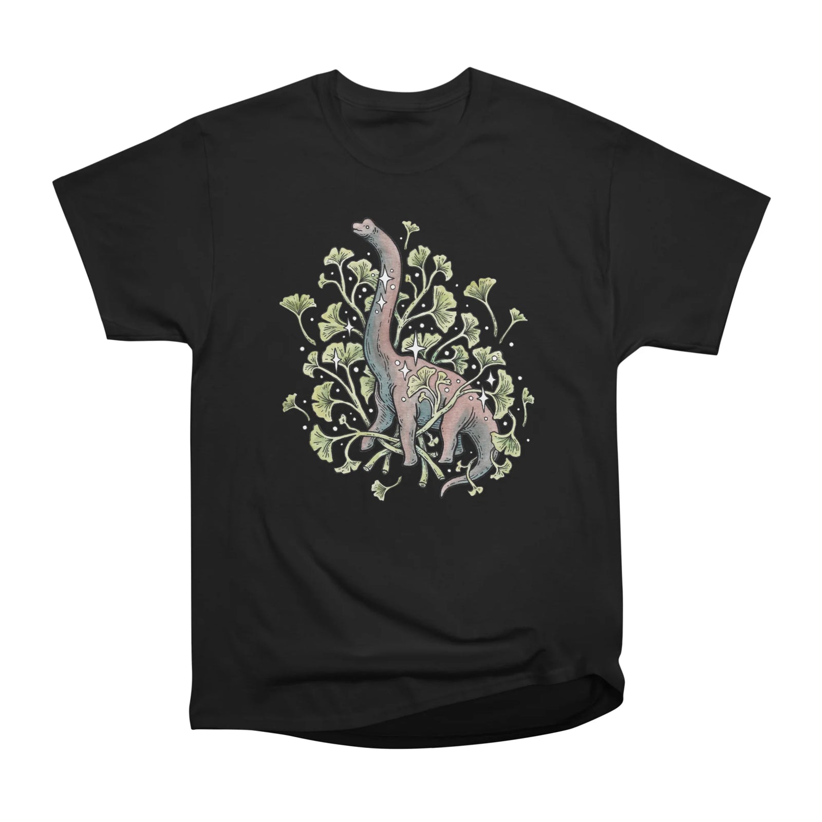 Brachio Ginkgo | Dinosaur Botanical Art