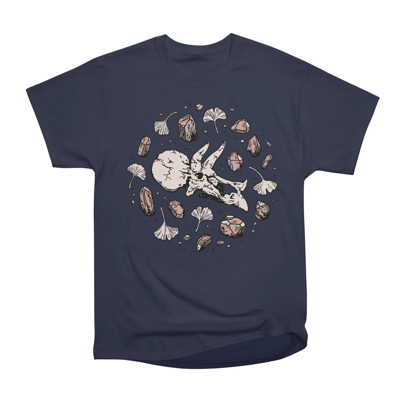 Triceratops Rocks! | Dinosaur Fossil Art | Rose Quartz Palette