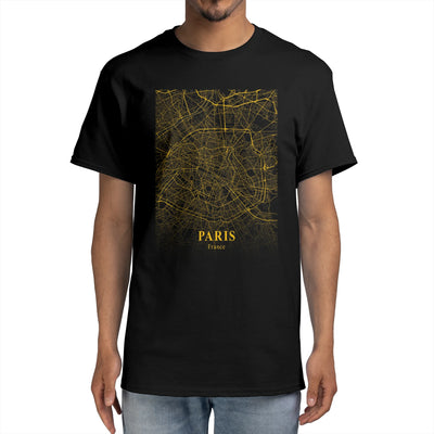 Paris - France Gold City Map