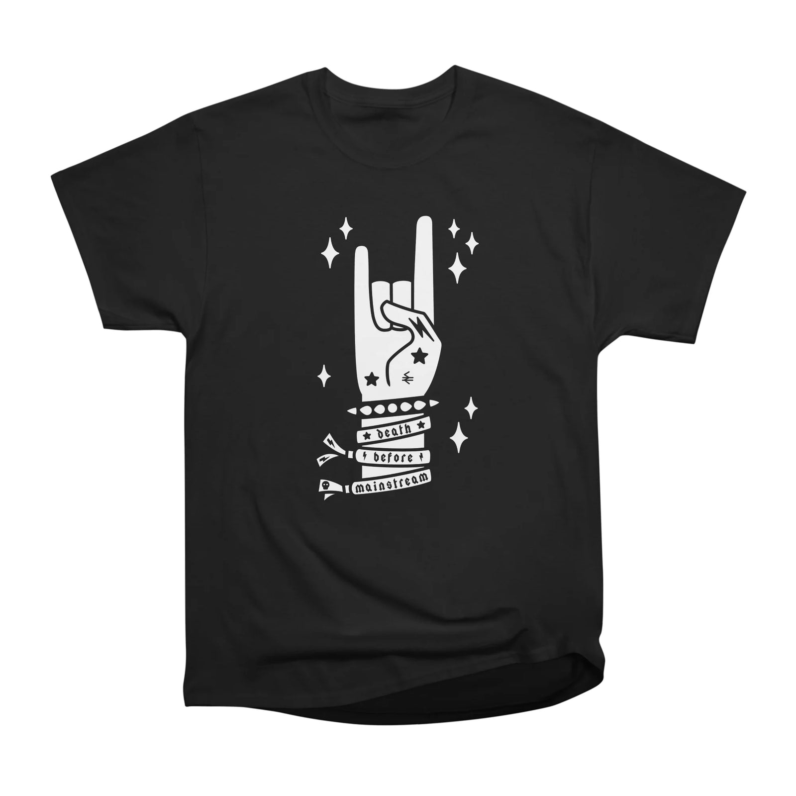 Death Before Mainstream - heavy metal hand gesture