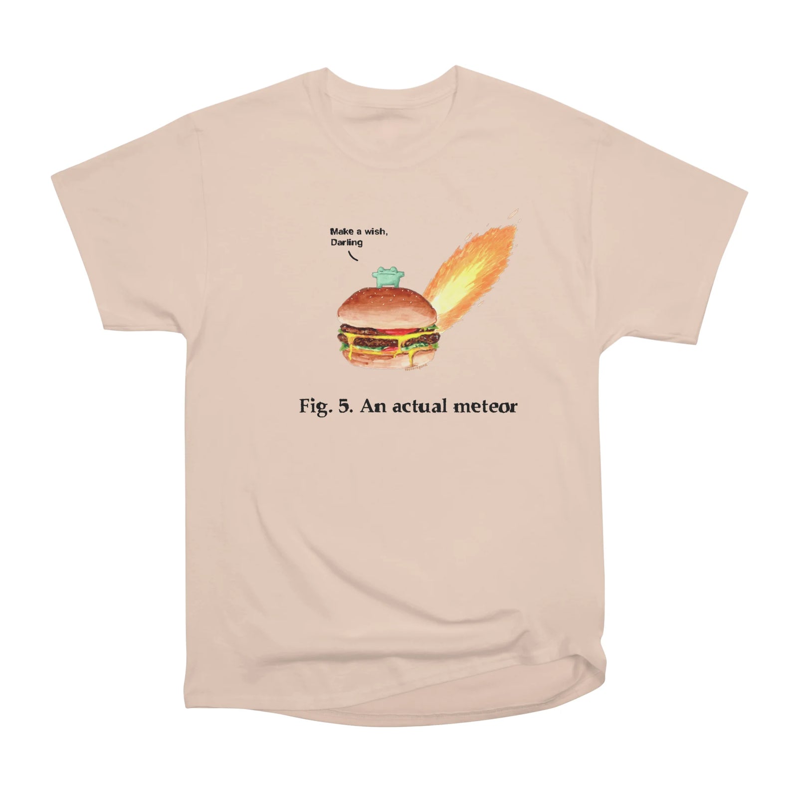 An actual meteor frog on a burger