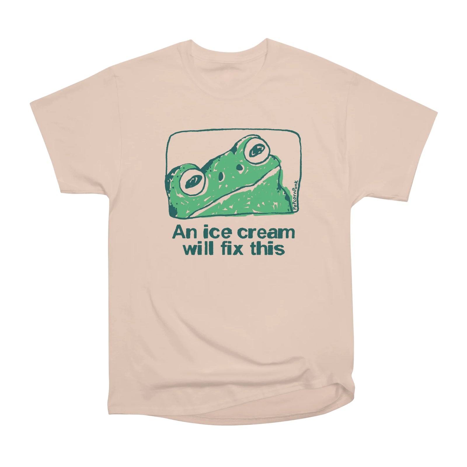 An ice cream will fix this frog