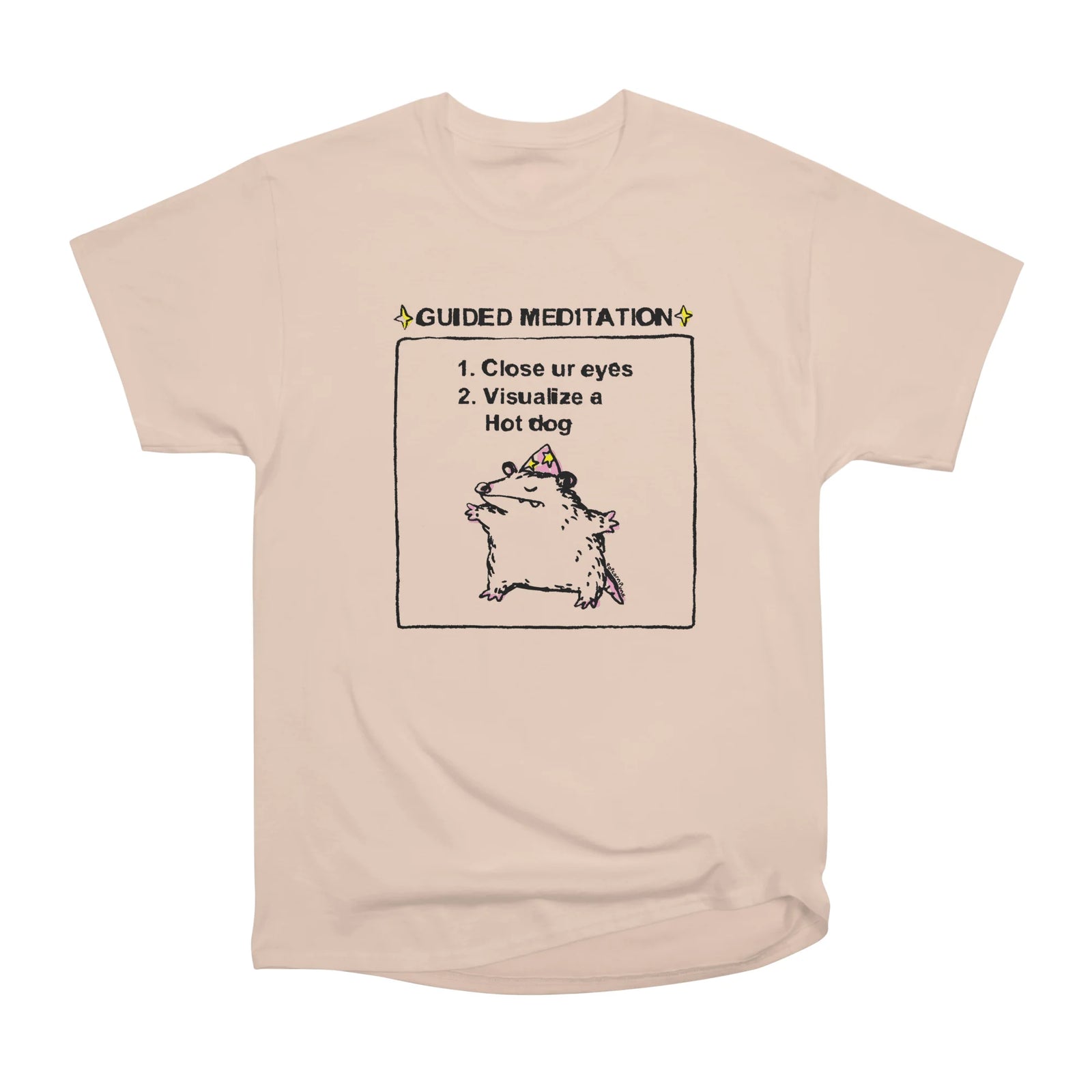 Guided meditation hot dog opossum