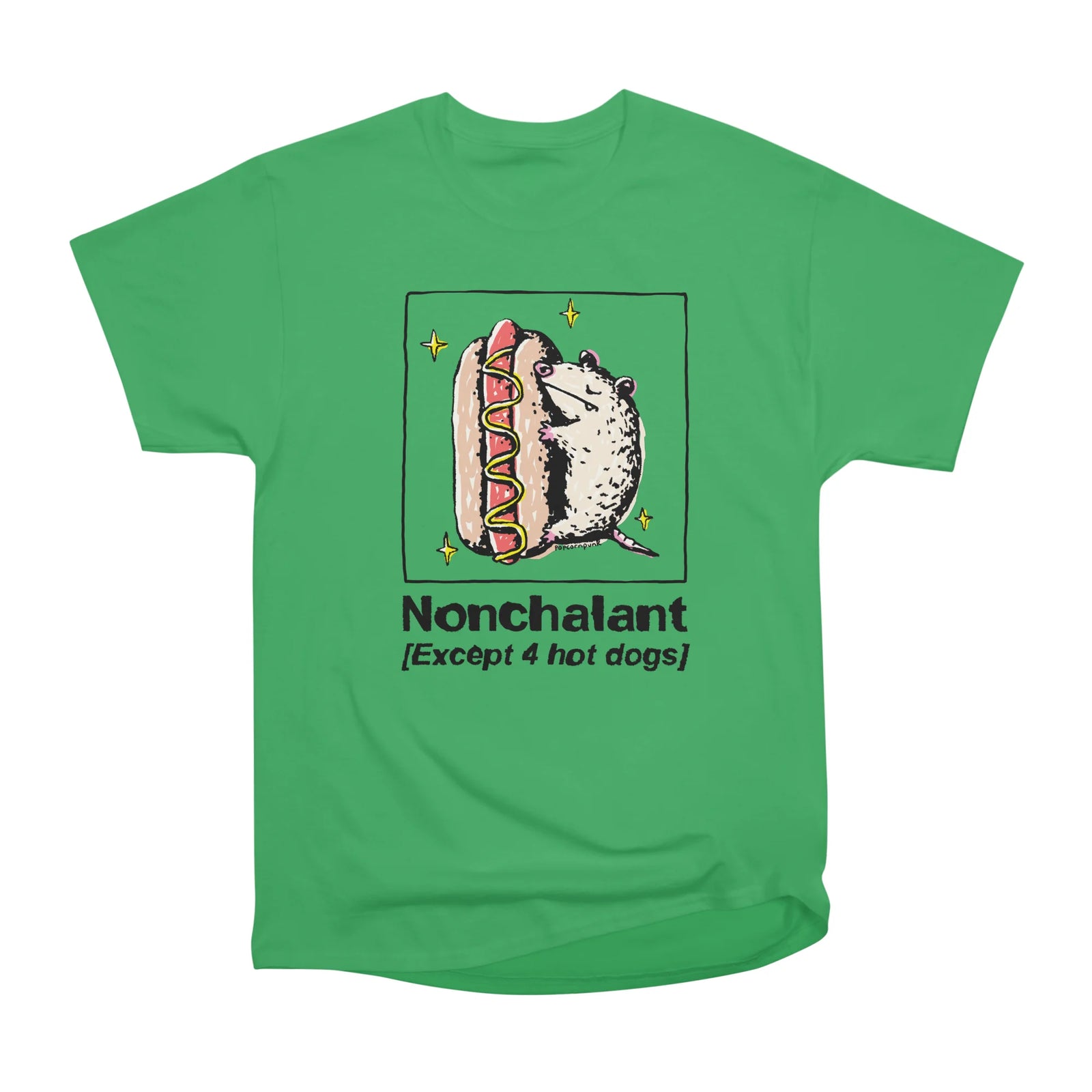 Nonchalant except for hot dogs opossum