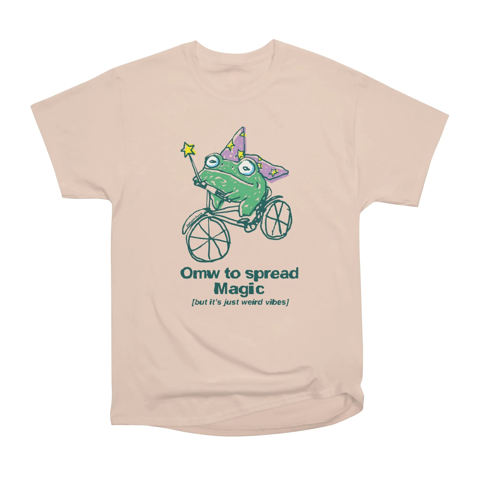 Omw to spread magic but it's just weird vibes frog