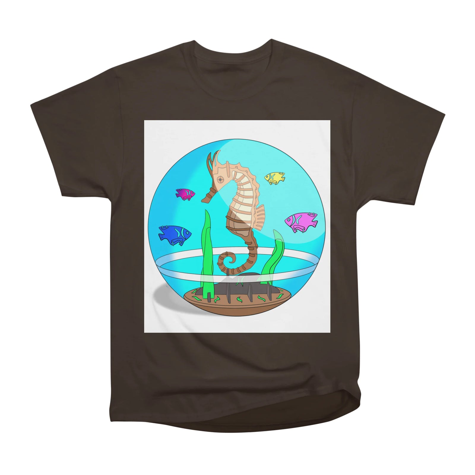 Seahorse pieces inside the ball