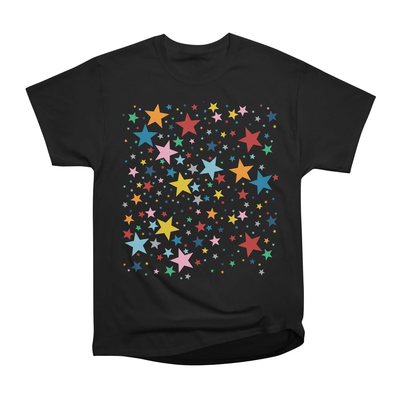 Rainbow Stars on Black
