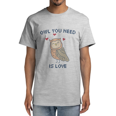 Owl You Need is Love. 8-Bit Pixel Art Owl