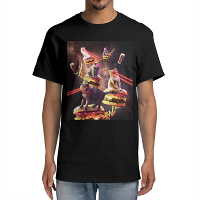 Galaxy Laser Cat On Burger - Space Cheeseburger Cats