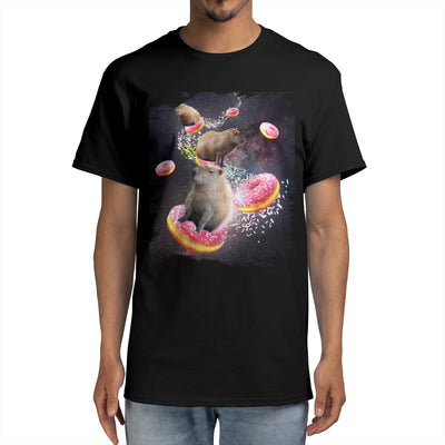 Space Capybara Riding Donut