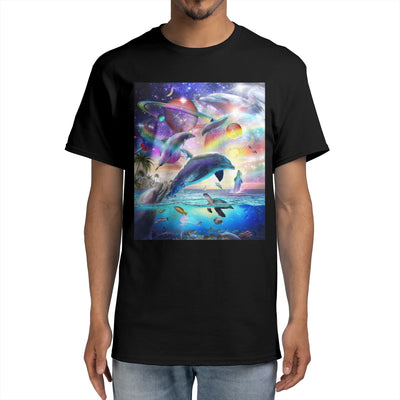 Space Dolphin Galaxy Dolphins Rainbow