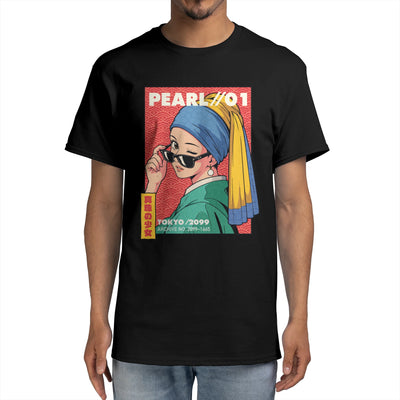 Girl with a Pearl Earring - Retro Anime Tokyo 2099