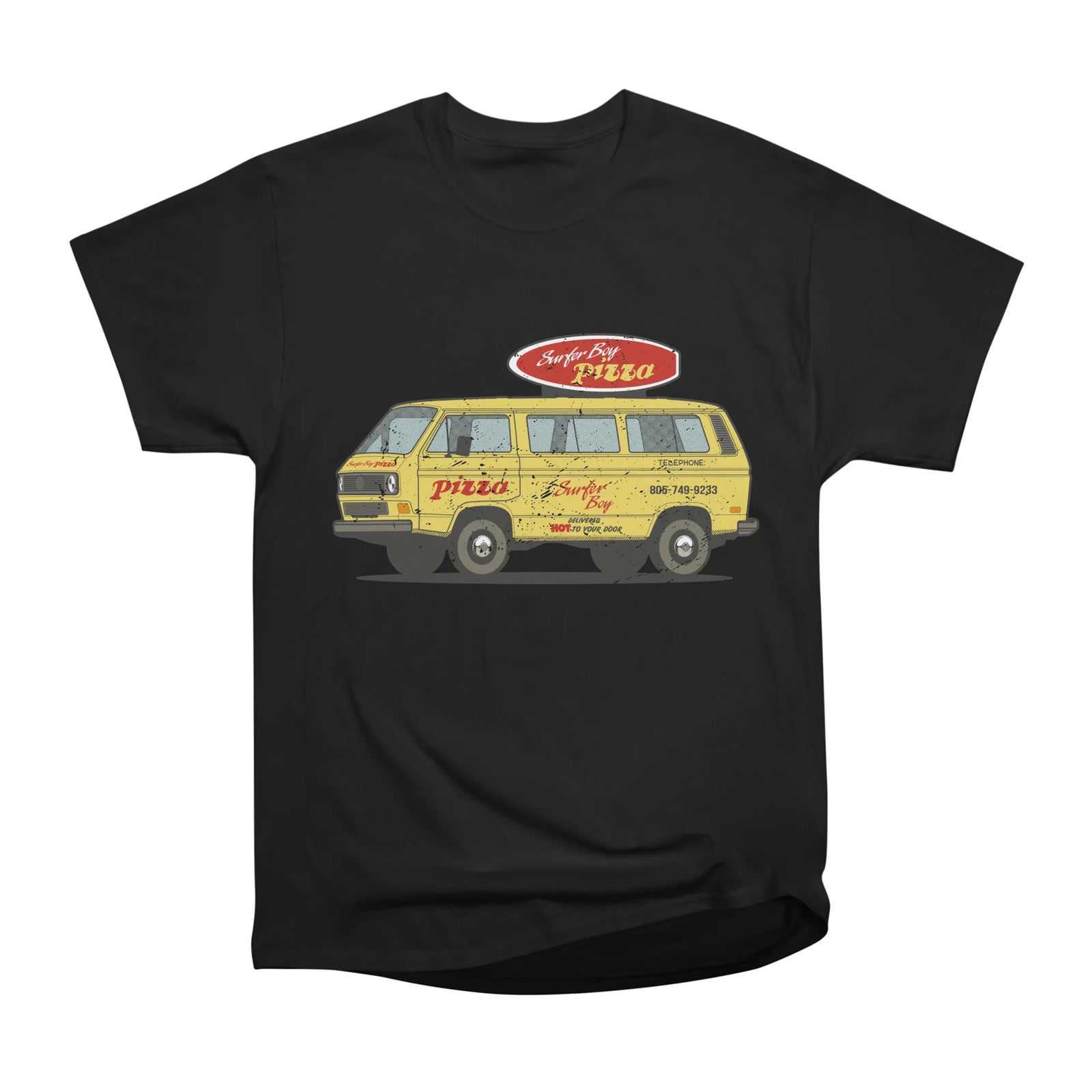Surfer boy pizza