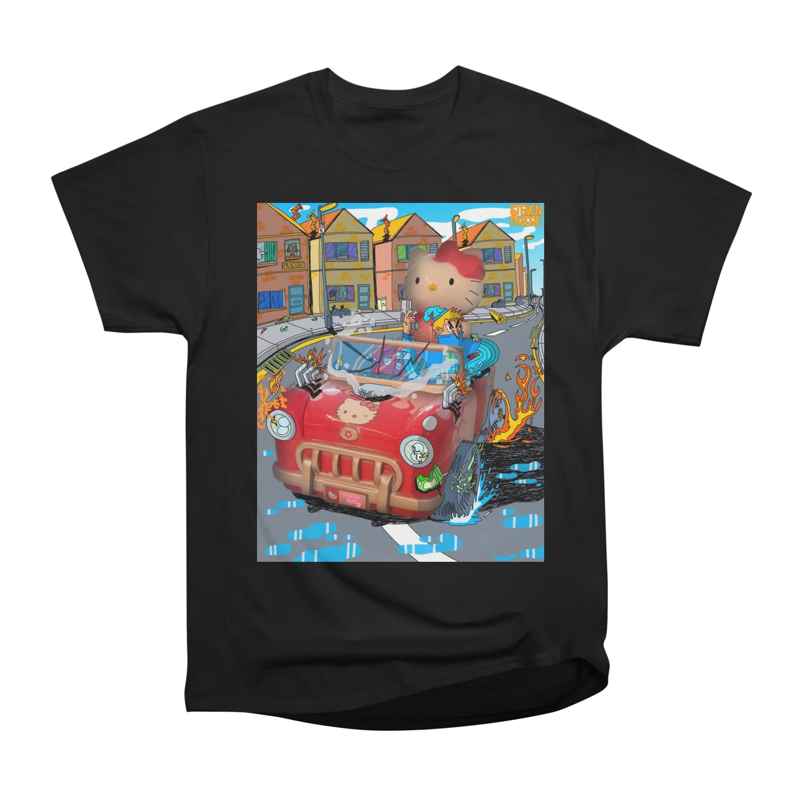 Hello Kitty Racecar - Character Illustration
