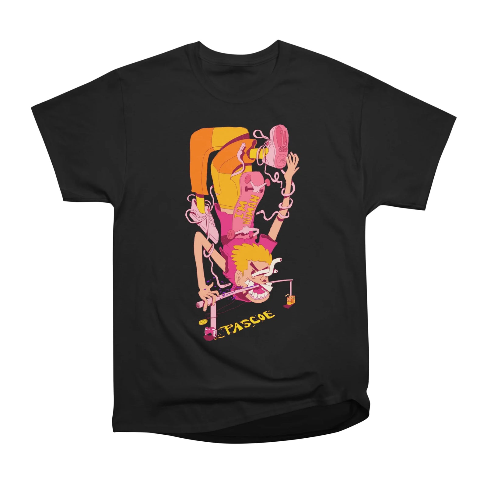 Skater Reverse Rail Grind - Character Illustration