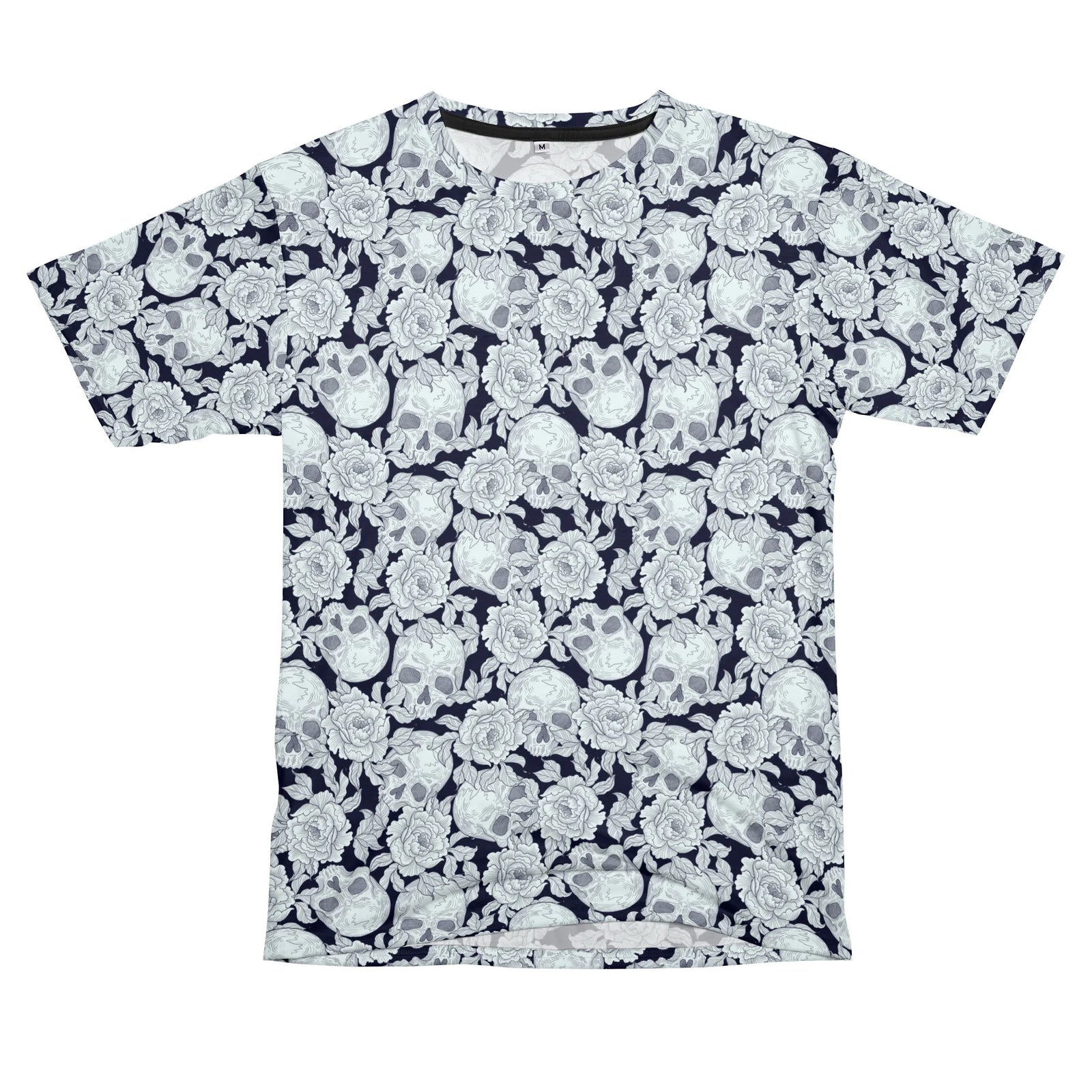 Skull and flowers pattern