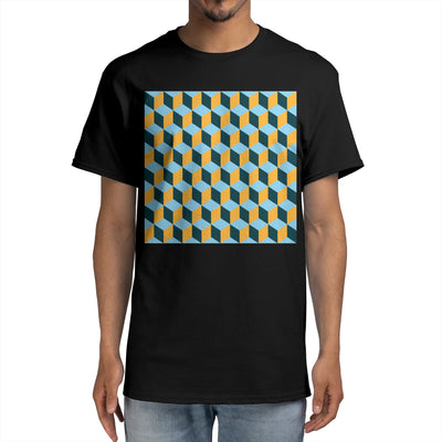 3d cube optiocal illusion pattern