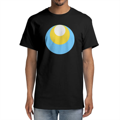 Retro Mid Century 60s 70s Circle Pattern - Yellow and Blue