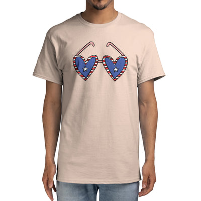 Red White and True Heart shaped glasses
