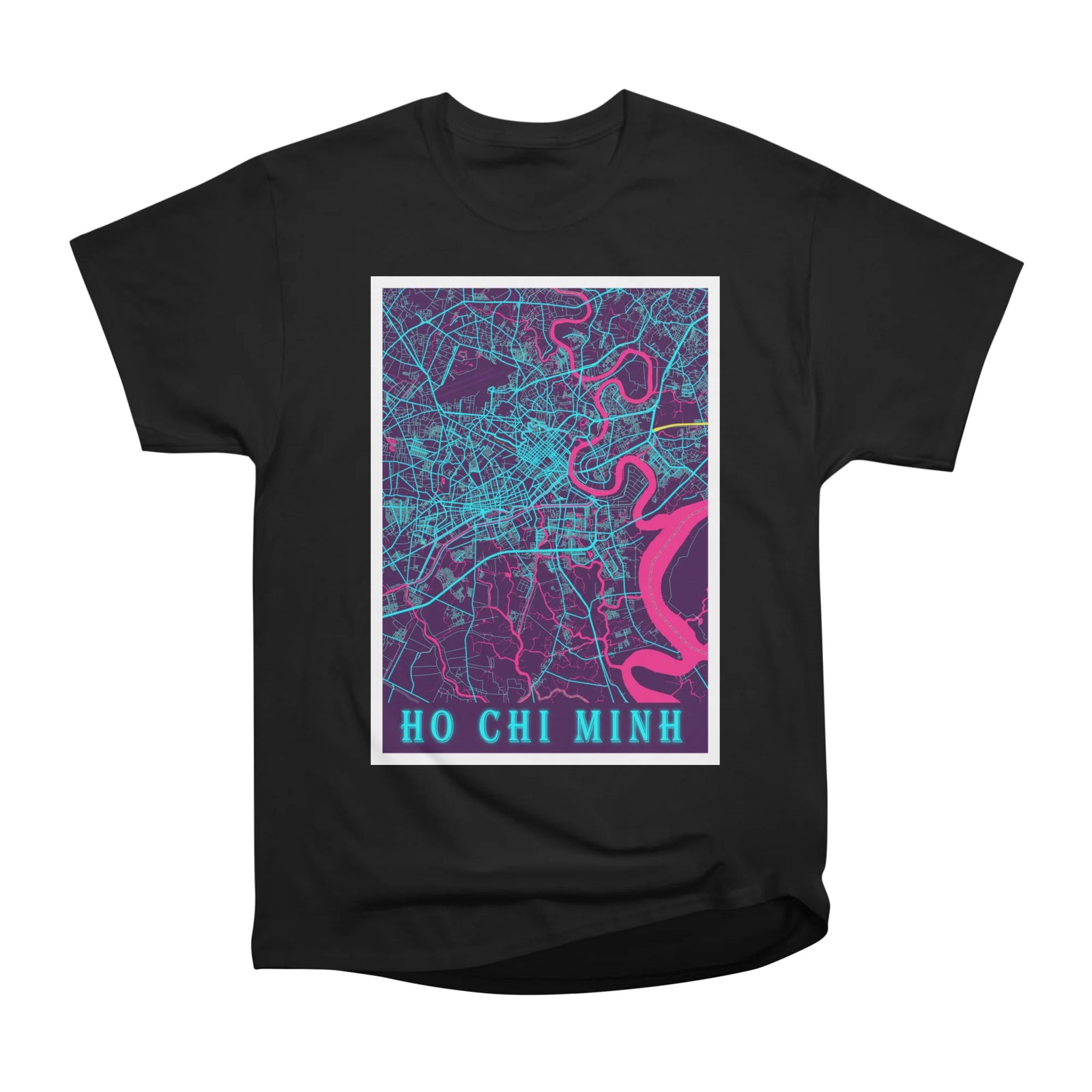 Ho Chi Minh - Vietnam Neon City Map