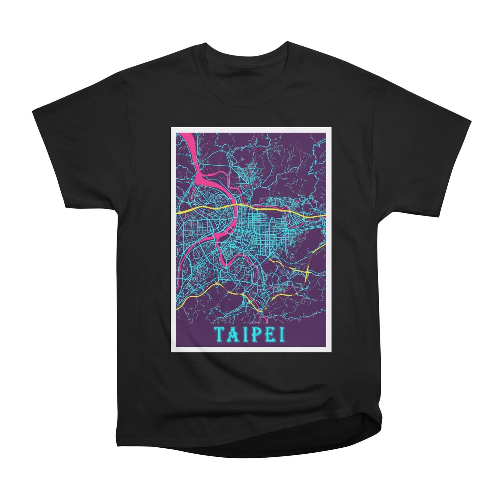 Taipei - Taiwan Neon City Map