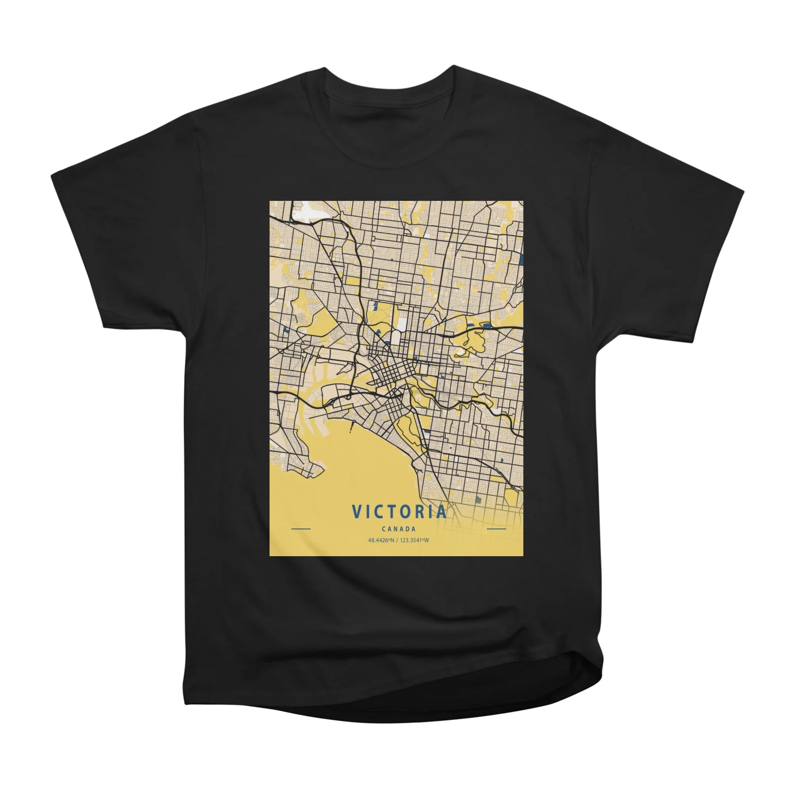 Victoria - Canada Yellow City Map