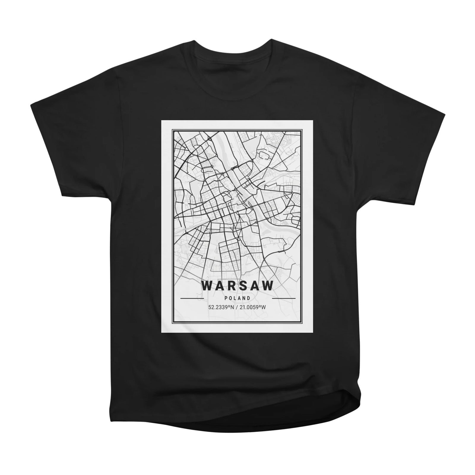 Warsaw Light City Map