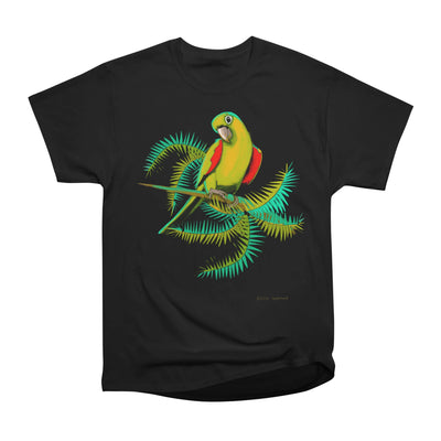Parrot and Palm Fronds