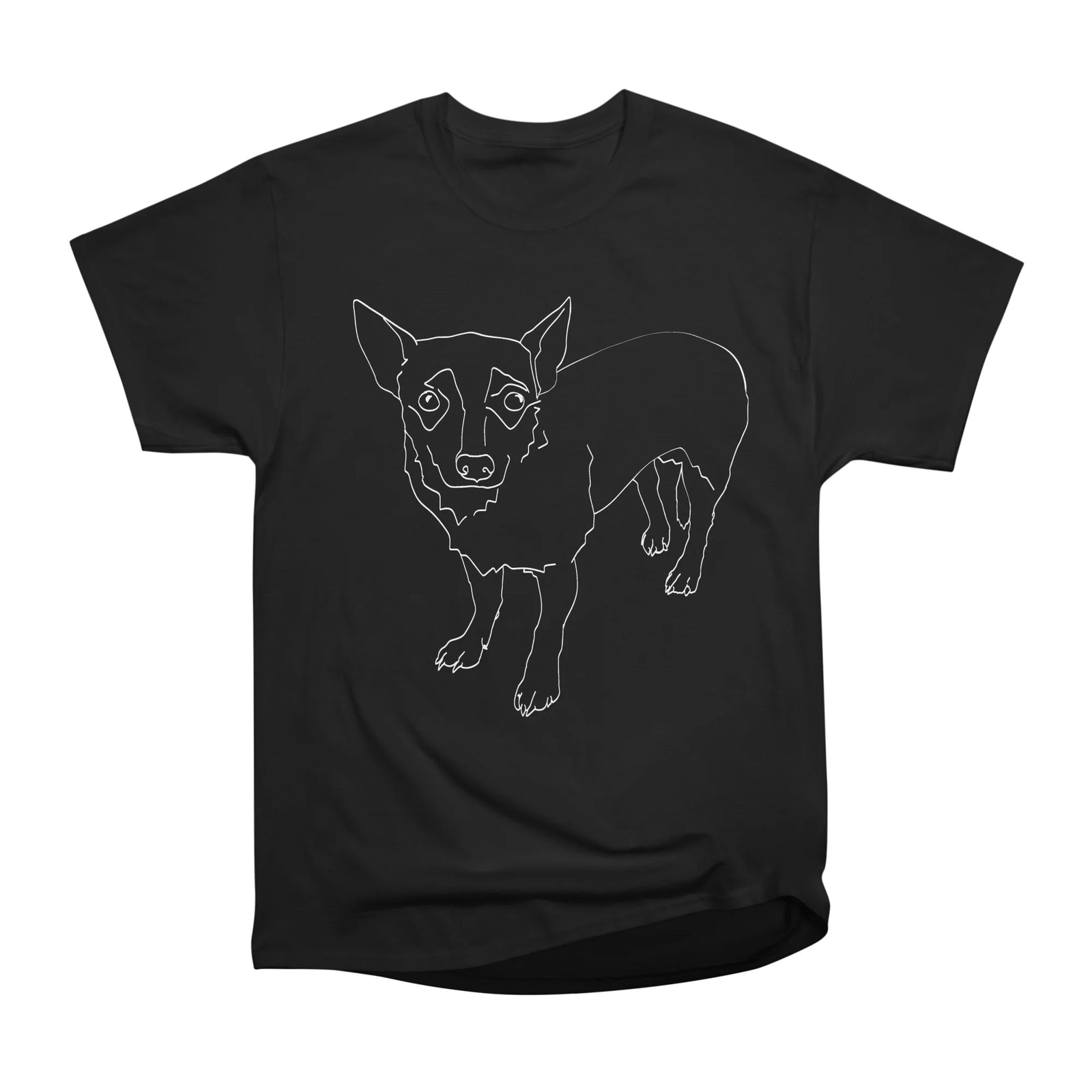 Tiny Black Wolf - outline