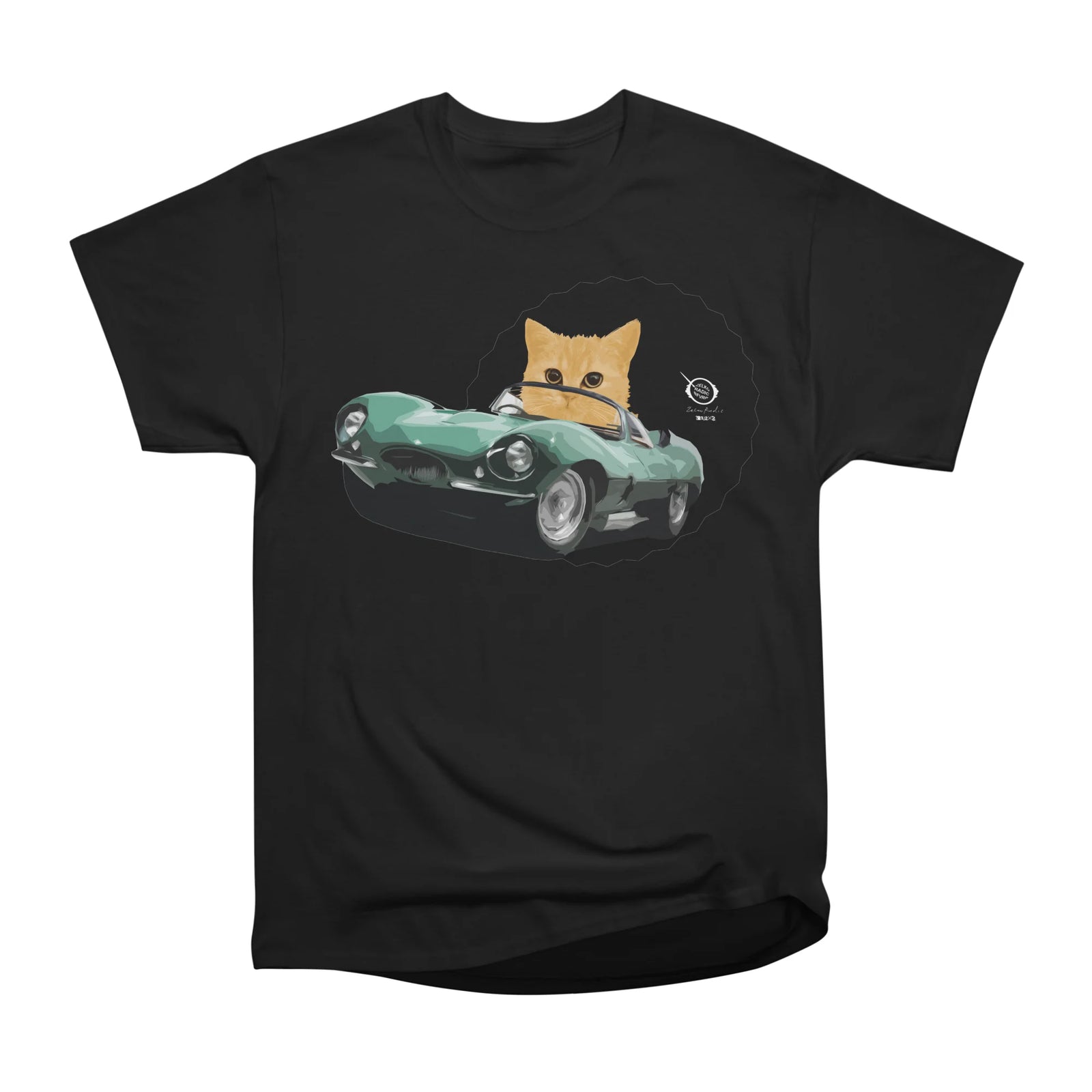 Cat Driving Vintage Car