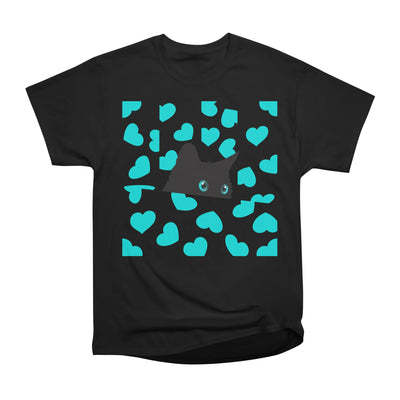 Kitty on Blanket with Hearts