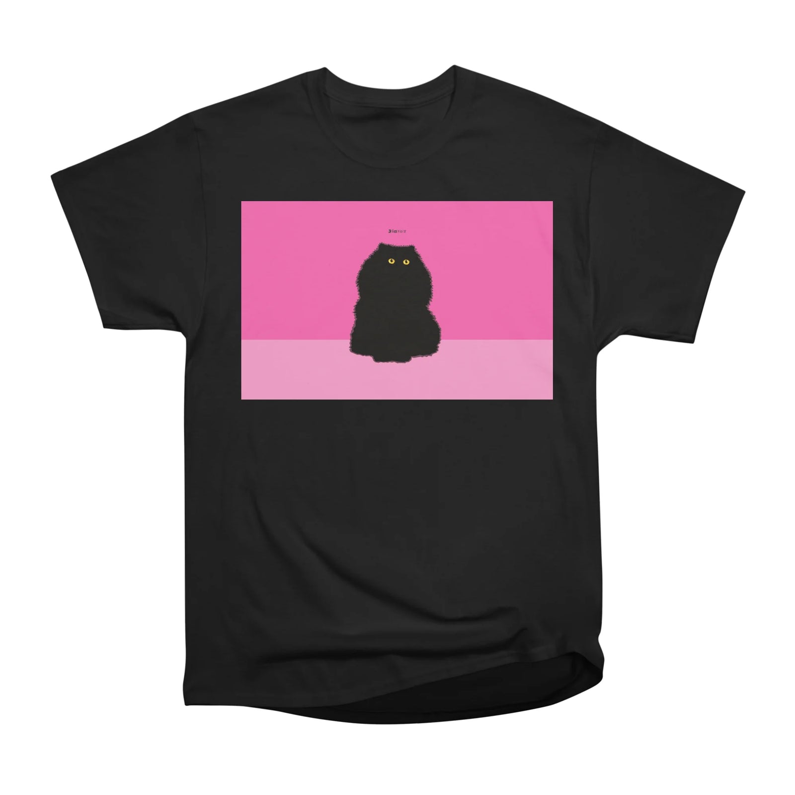 Puffy Cat on Deep Pink