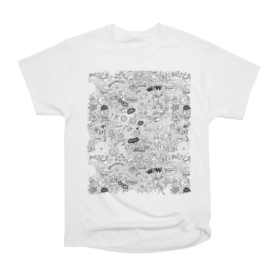Cool pattern full of aliens, celestial bodies and crazy machines